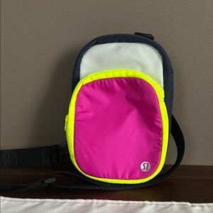 Lululemon Pink and Yellow Crossbody Bag